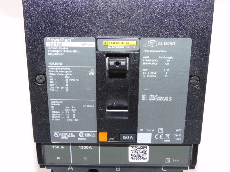 SQUARE D HDA36150 600V 150A (AS PICTURED) NSNP