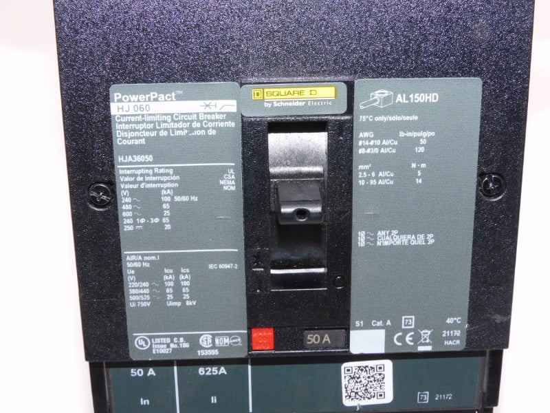 SQUARE D HJA36050 600V 50A (AS PICTURED) NSNP