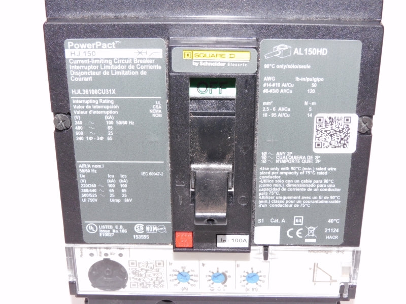 SQUARE D HJL36100CU31X 600V 100A NSNP