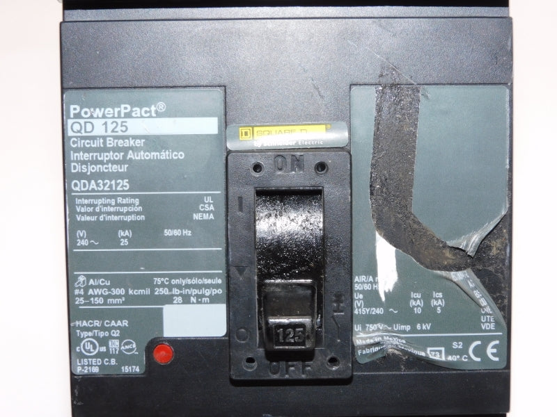 SQUARE D QDA32125 240V 125A (AS PICTURED) UNMP
