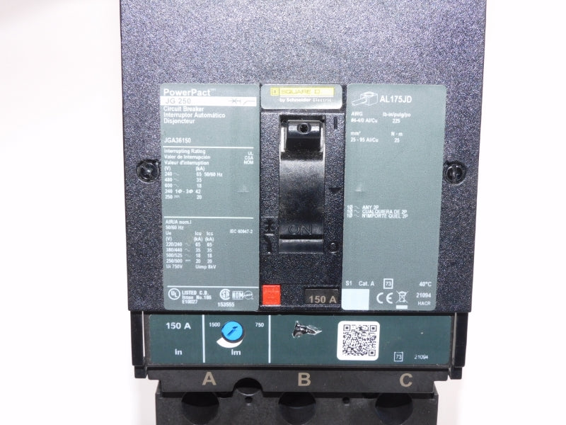 SQUARE D JGA36150 600V 150A (AS PICTURED) NSNP