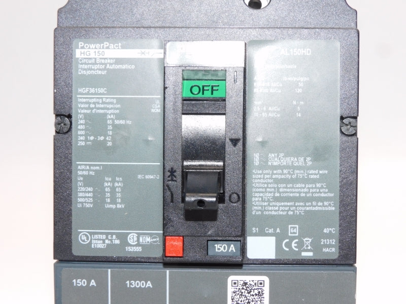 SQUARE D HGF36150C 600V 150A (NO LUGS) NSNP