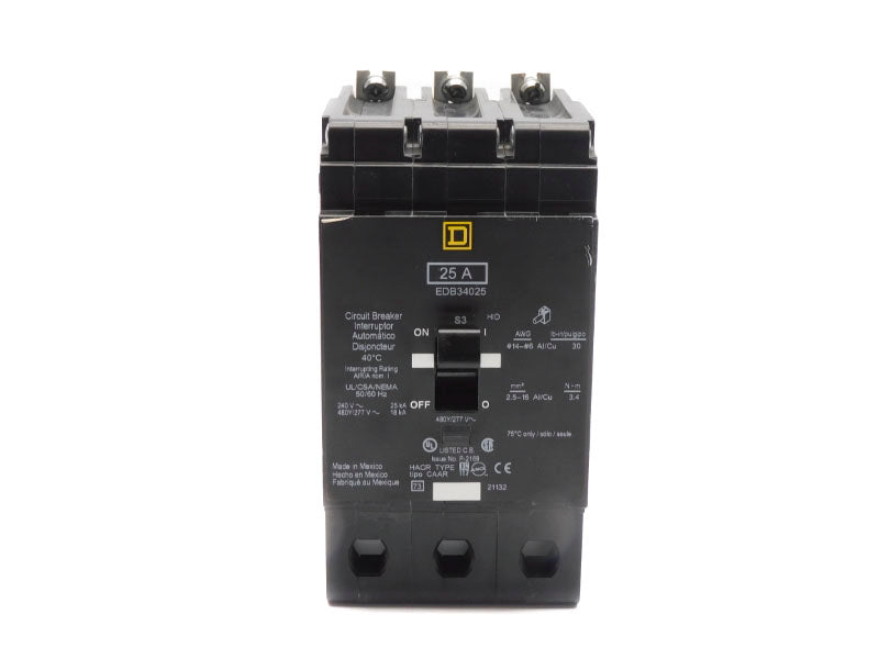 SQUARE D EDB34025 277V 25A (AS PICTURED) UNMP