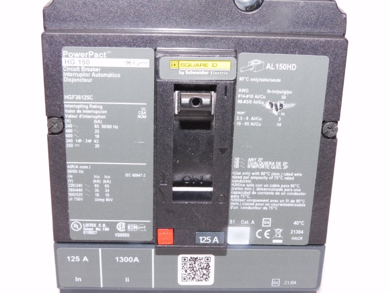 SQUARE D HGF36125C 600V 125A (NO LUGS) UNMP