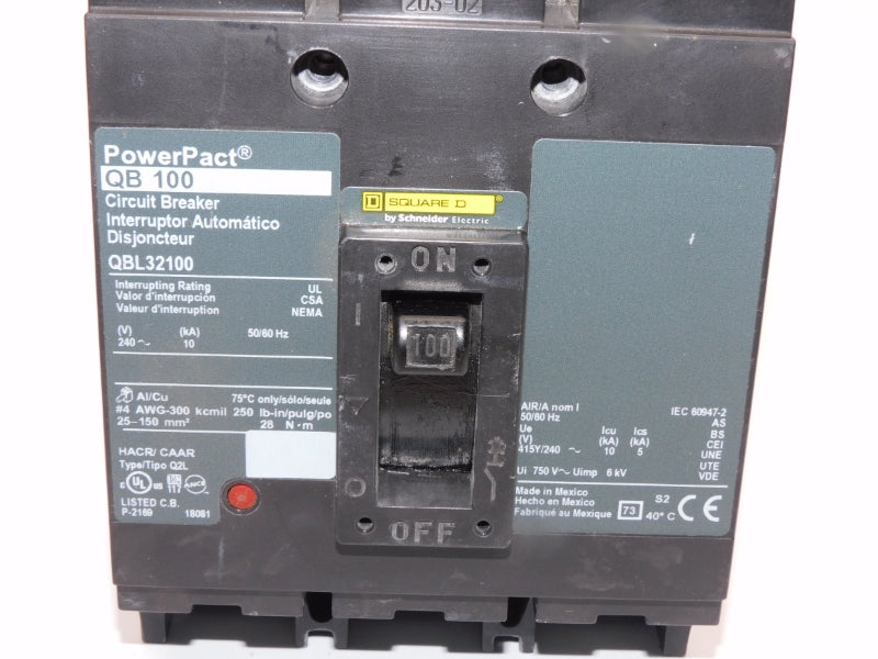 SQUARE D QBL32100 240V 100A (AS PICTURED) UNMP