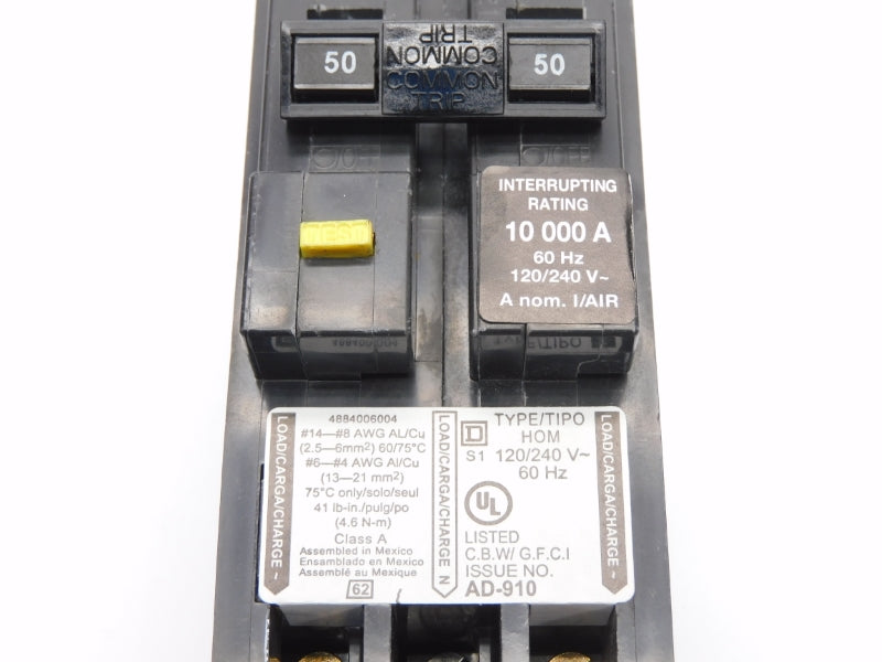 SQUARE D HOM250GFIC 120/240V 50A NSNP