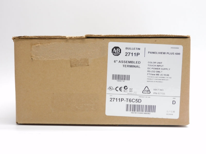 ALLEN BRADLEY 2711P-T6C5D SER. D 24VDC NSMP