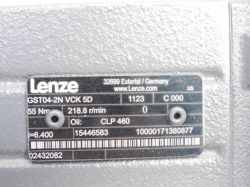 LENZE GST04-2NVCK5D GEAR REDUCER NSNP