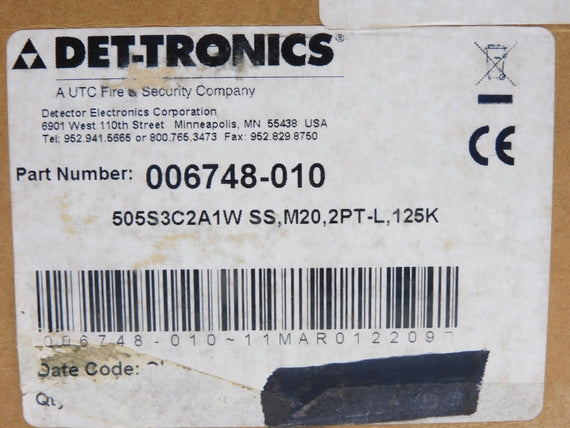 DET-TRONICS 505S3C2A1W 006748-010 10-30VDC NSMP