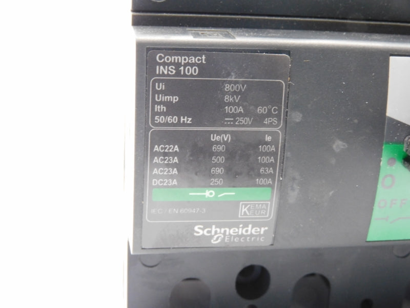 SCHNEIDER ELECTRIC 28909 INS100 690V 100A NSMP