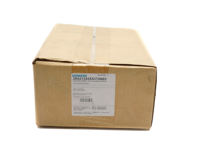 SIEMENS 3RA21354XA370NB3 20-33VUC 49-59A NSFS