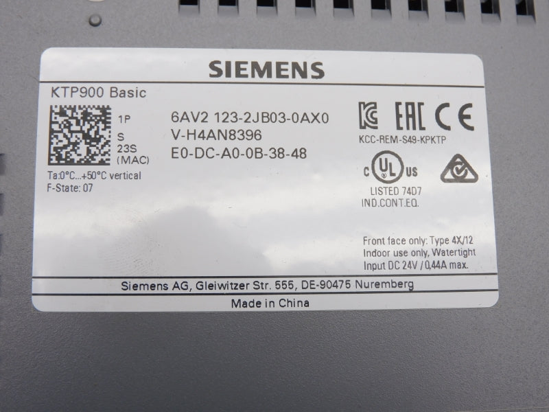 SIEMENS 6AV2123-2JB03-0AX0 24VDC 0,44A NSNP