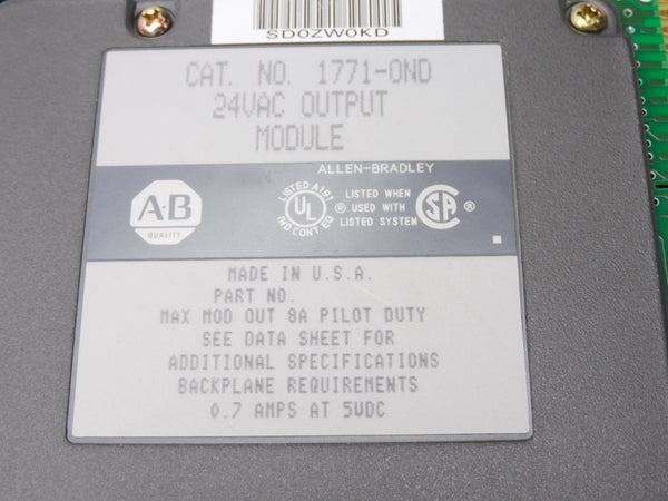 ALLEN BRADLEY 1771-OND 24VAC 8A NSMP