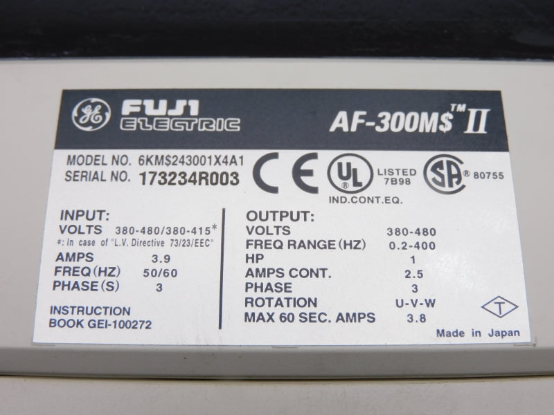 FUJI ELECTRIC 6KMS243001X4A1 380-480V 3.9A NSMP