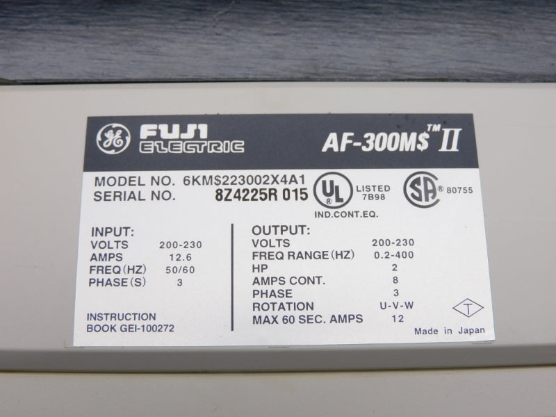 FUJI ELECTRIC 6KMS223002X4A1 200-230V 12.6A NSMP