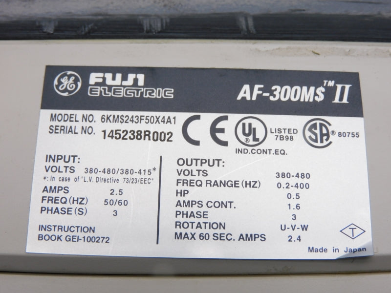 FUJI ELECTRIC 6KMS243F50X4A1 380-480V 2.5A NSMP