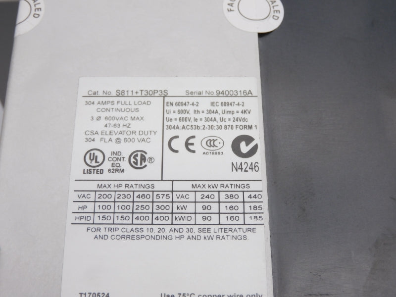 EATON S811+T30P3S 600V 304A NSMP