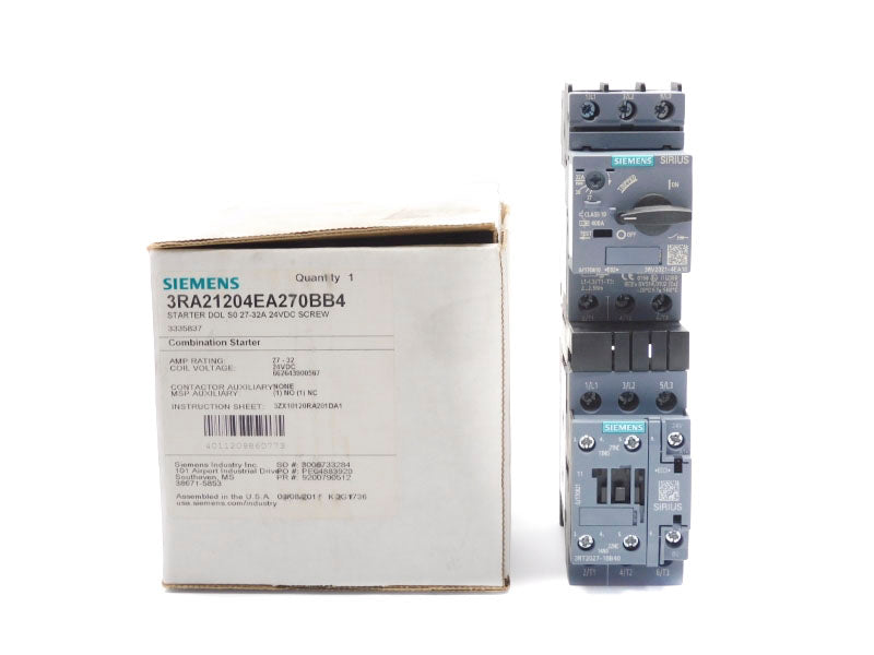 SIEMENS 3RA21204EA270BB4 24VDC 27-32A NSMP