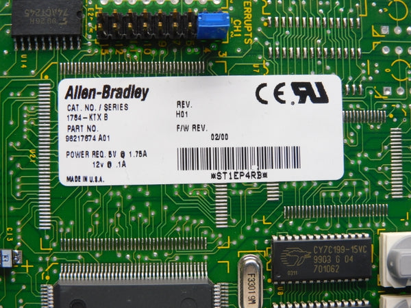 ALLEN BRADLEY 1784-KTX SER. B 12V 1.75A F/W 02/00 UNMP