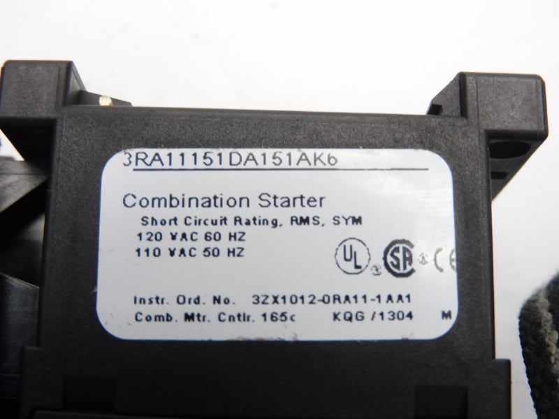 SIEMENS 3RA11151DA151AK6 110/120VAC 2.2-3.2A NSMP