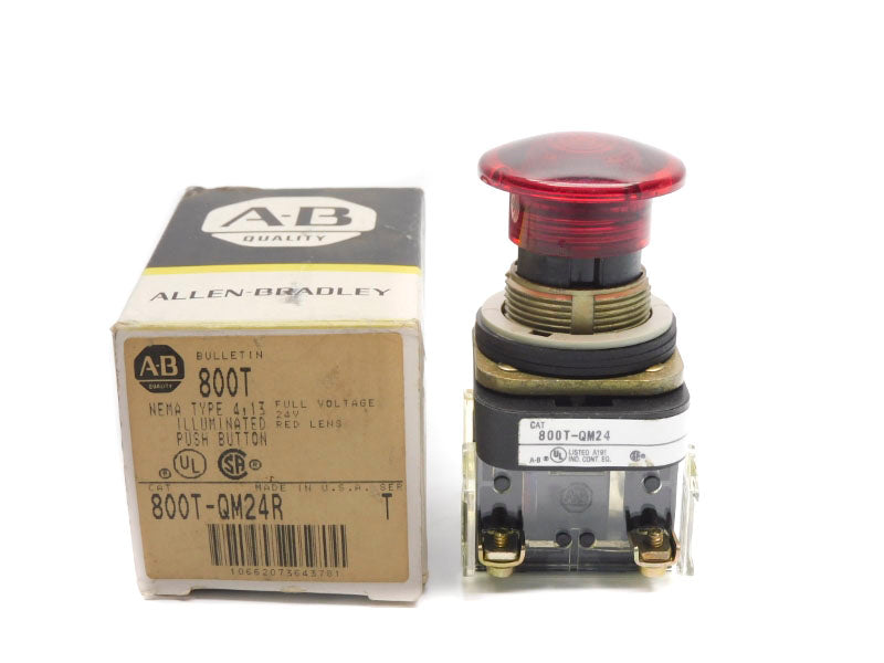 ALLEN BRADLEY 800T-QM24R SER. T 24V (BK/YL) NSMP