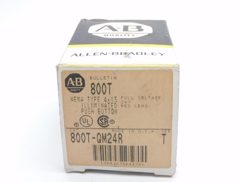 ALLEN BRADLEY 800T-QM24R SER. T 24V (BK/YL) NSMP