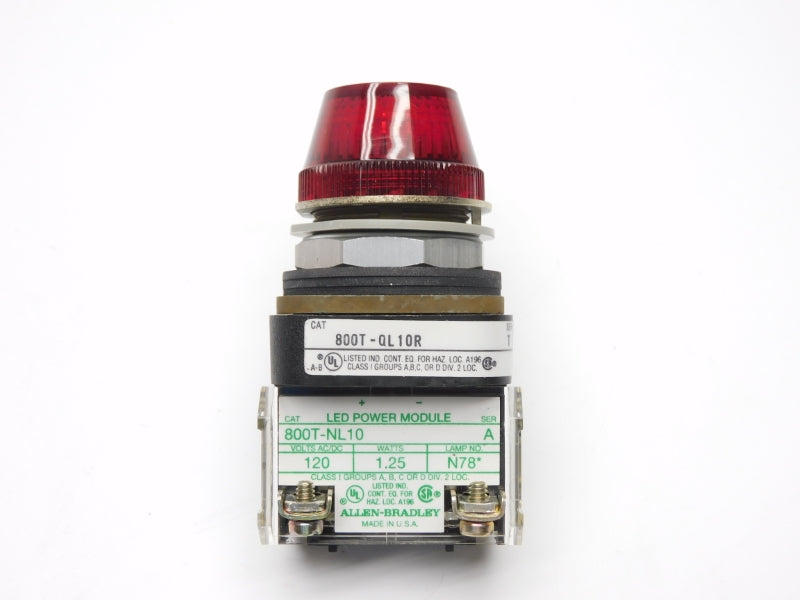 ALLEN BRADLEY 800T-QL10R SER. T 120V (GY/BL) NSMP