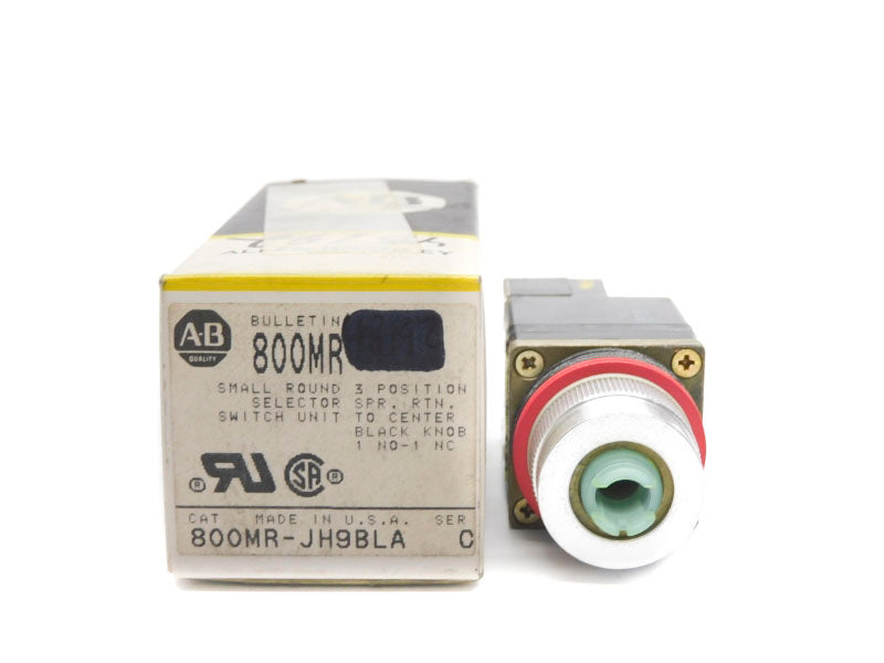ALLEN BRADLEY 800MR-JH9BLA SER. C 300VAC (NO KNOB) (BK/YL) NSMP