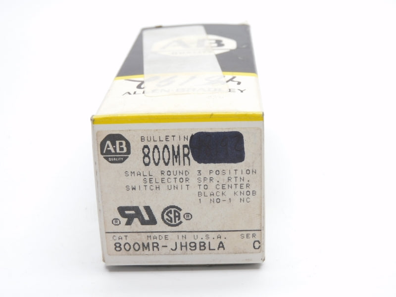 ALLEN BRADLEY 800MR-JH9BLA SER. C 300VAC (NO KNOB) (BK/YL) NSMP