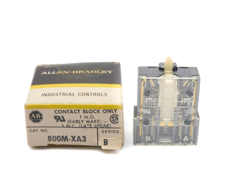 ALLEN BRADLEY 800M-XA3 SER. B 300VAC (BK/YL) NSMP