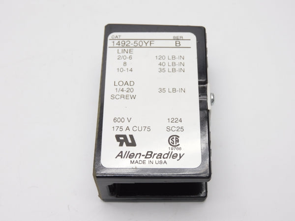 ALLEN BRADLEY 1492-50YF SER. B 600V 175A (WH) NSMP