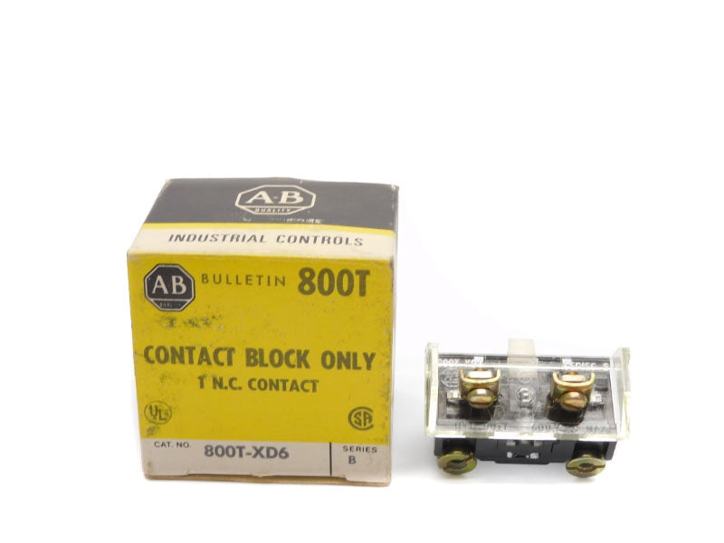 ALLEN BRADLEY 800T-XD6 SER. B 600VAC (BK/YL) NSMP