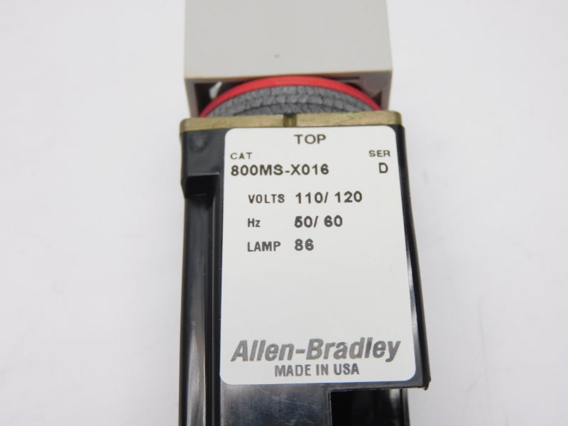 ALLEN BRADLEY 800MS-X016 SER. D 110/120V (GY/BL) NSMP