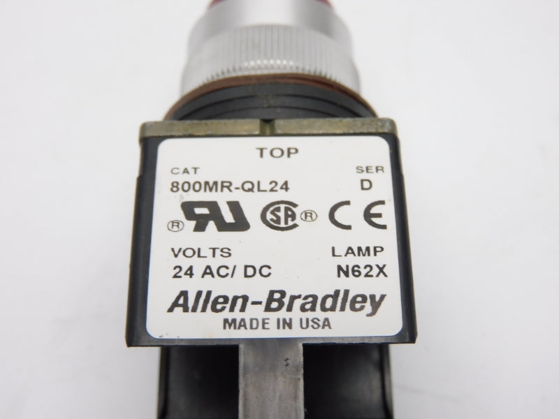 ALLEN BRADLEY 800MR-QL24 SER. D 24VAC/DC NSNP