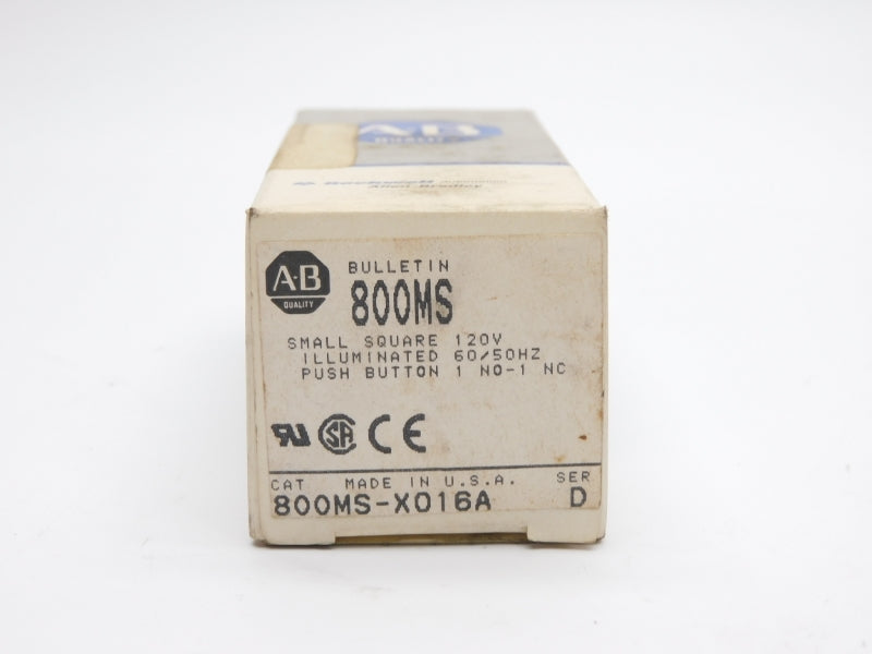 ALLEN BRADLEY 800MS-X016A SER. D 110/120V (GY/BL) NSMP