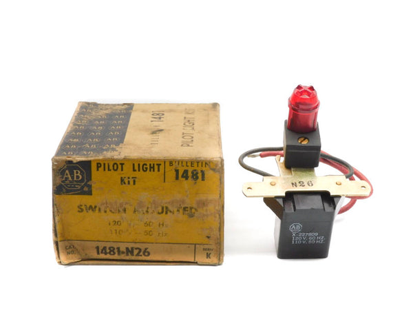 ALLEN BRADLEY 1481-N26 SER. K 110/120V (BK/YL) NSMP