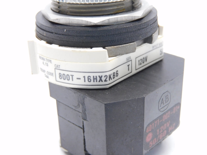 ALLEN BRADLEY 800T-16HR2KB6AX SER. T 120V (GY/BL) NSMP