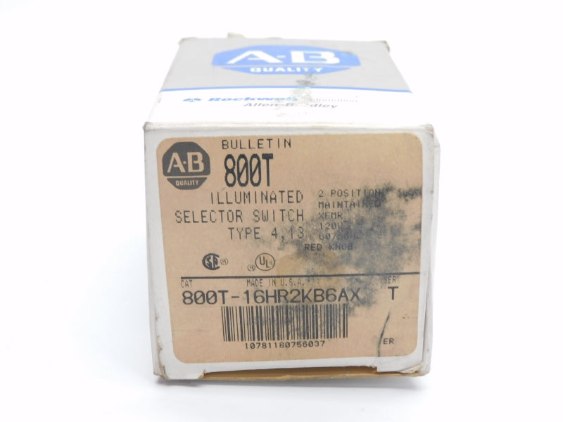 ALLEN BRADLEY 800T-16HR2KB6AX SER. T 120V (GY/BL) NSMP