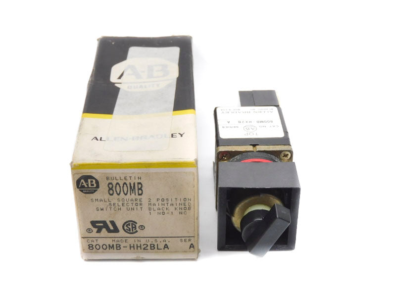 ALLEN BRADLEY 800MB-HH2BLA SER. A 300VAC (BK/YL) NSMP