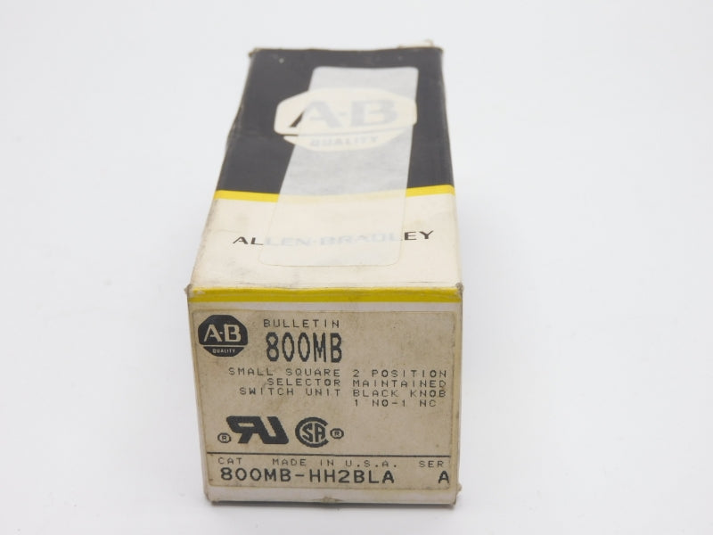 ALLEN BRADLEY 800MB-HH2BLA SER. A 300VAC (BK/YL) NSMP