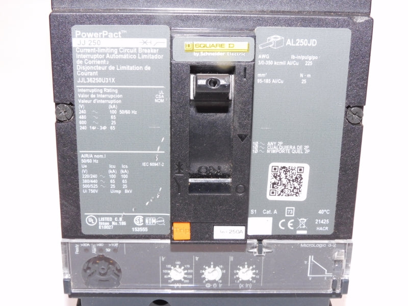 SQUARE D JJL36250U31X 600V 250A NSNP