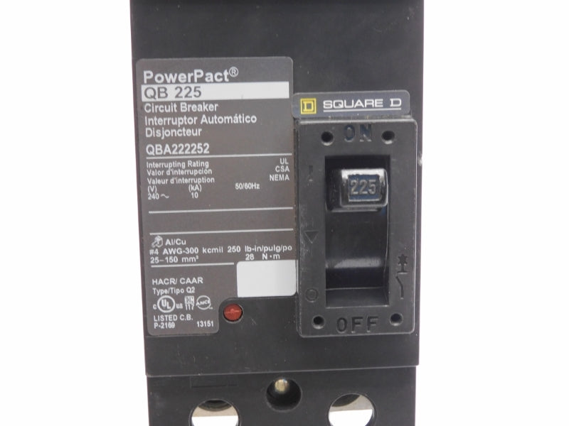 SQUARE D QBA222252 240V 225A NSNP