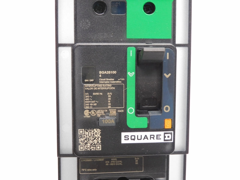 SQUARE D BGA261004 480V 100A (AS PICTURED) NSNP