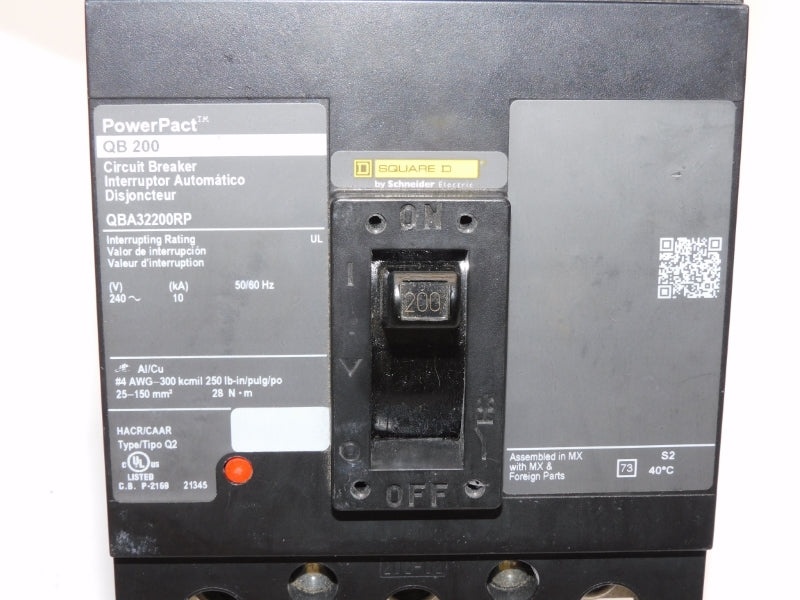 SQUARE D QBA32200RP 240V 200A NUPI