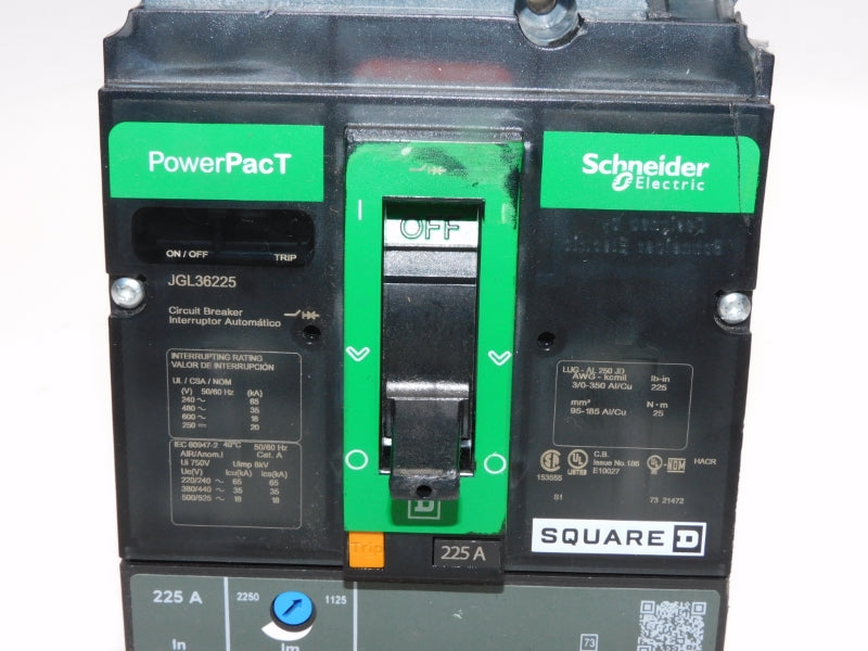SQUARE D JGL36225 600V 225A UNMP