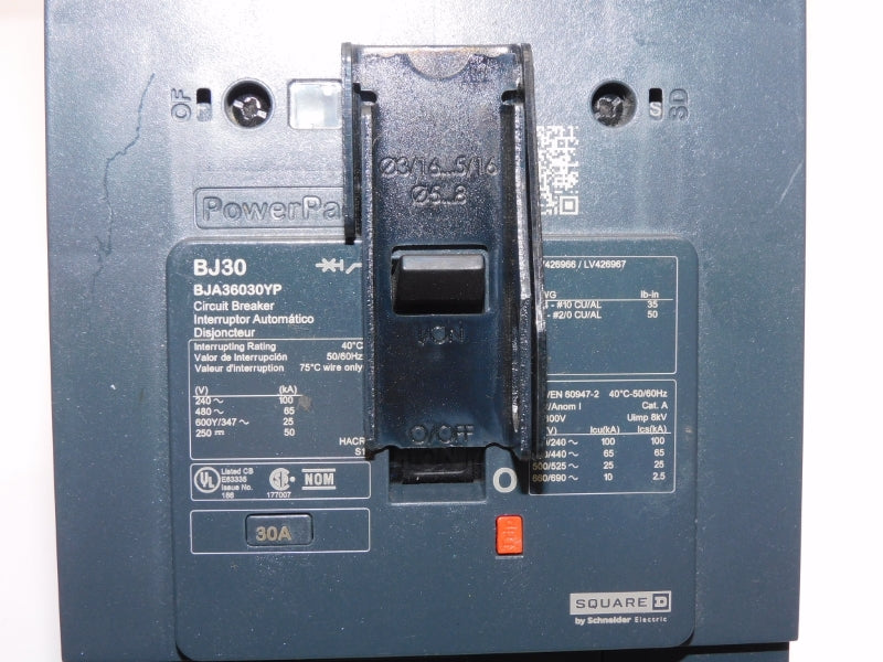 SQUARE D BJA36030YP 480V 30A NSNP