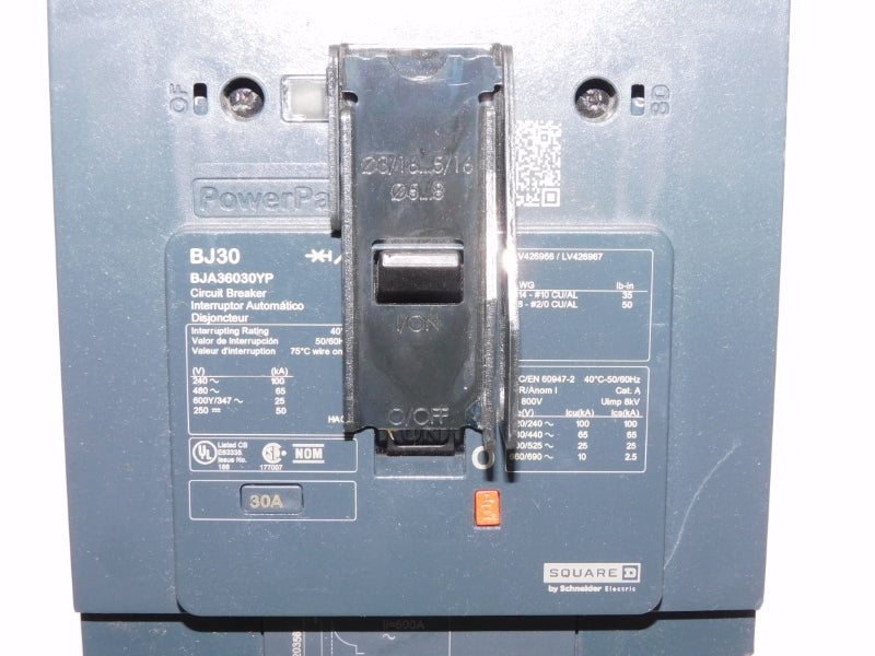 SQUARE D BJA36030YP 480V 30A (AS PICTURED) NSNP