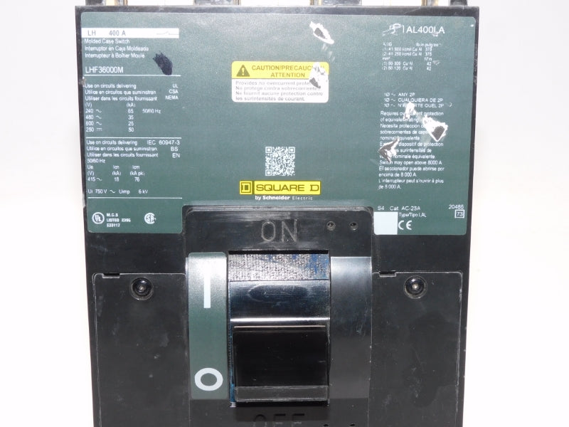 SQUARE D LHF36000M 600V 400A UNMP