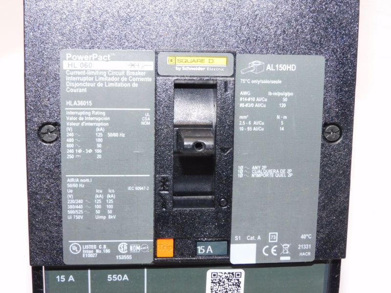 SQUARE D HLA36015 600V 15A NSMP
