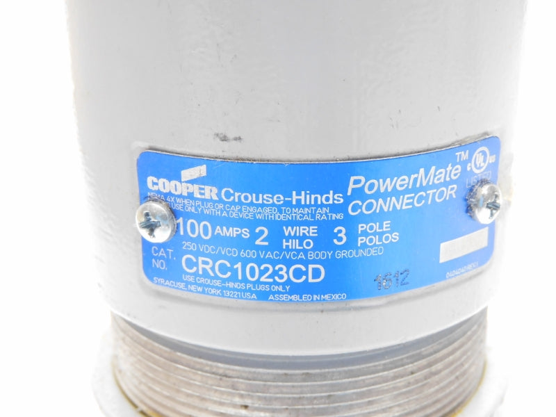CROUSE HINDS CRC1023CD 600VAC 100A NSMP